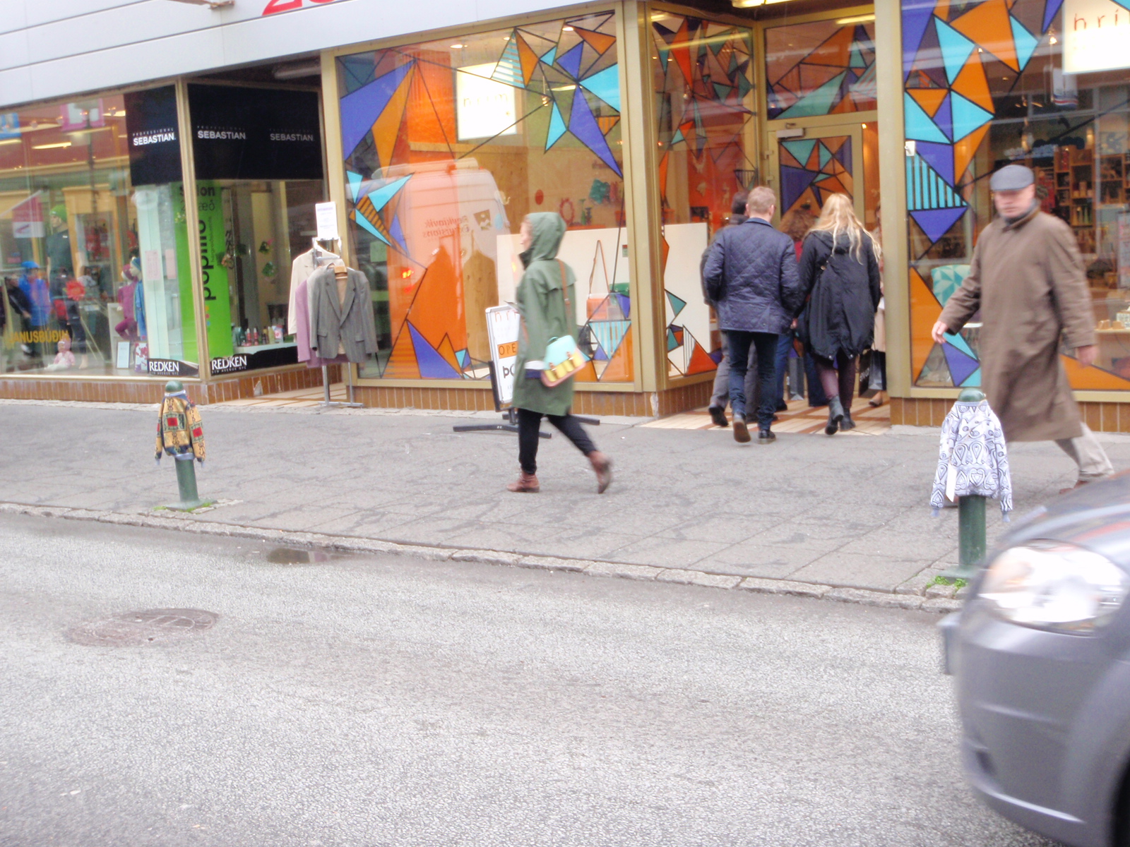 Yarn bombing, Reykjavik style.