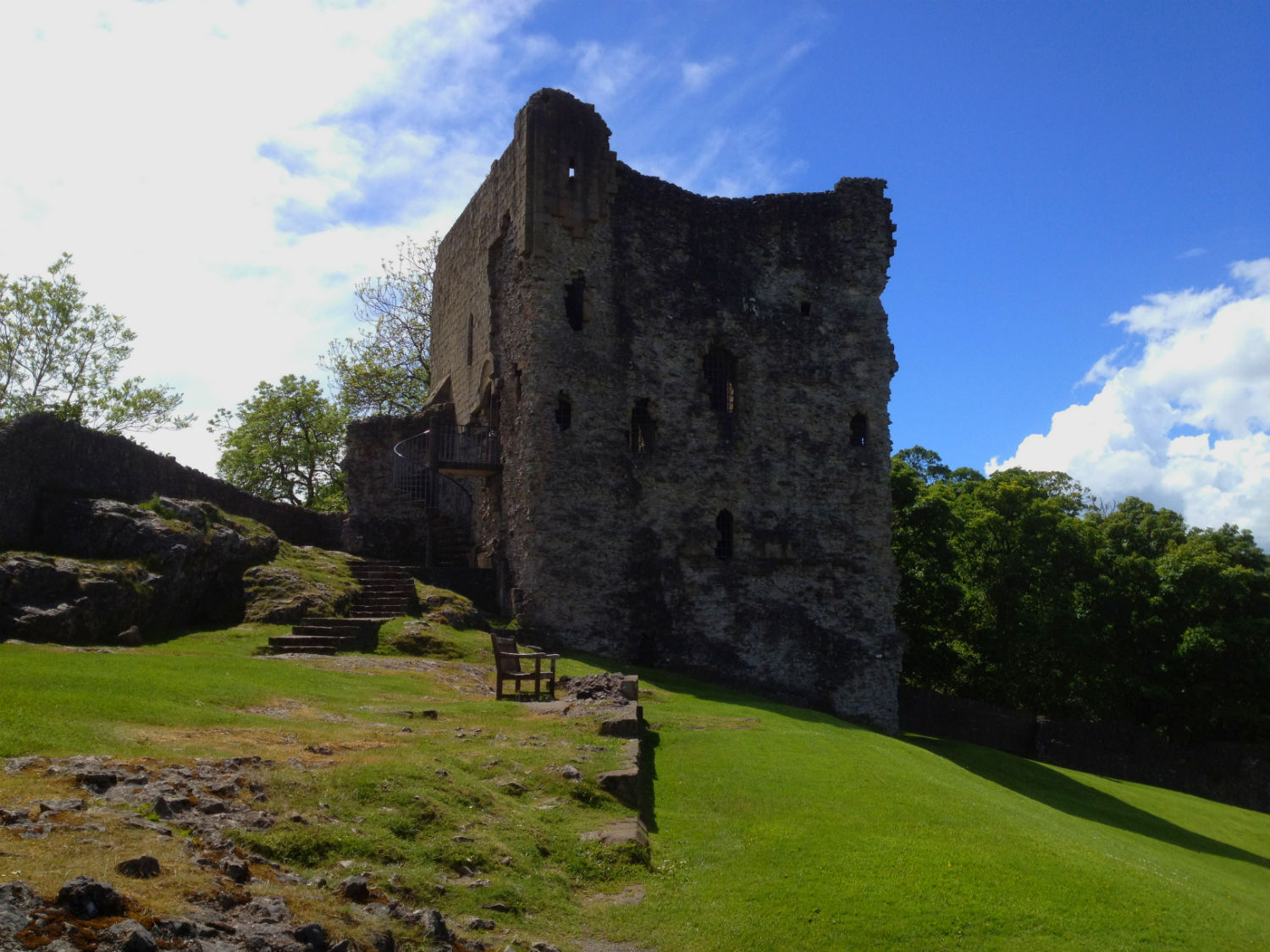This is Peveril Castle. All of it. And you have to climb a massive hill to get there.